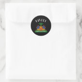 Sticker Rond Haïti Haïti Black Small (Sac)