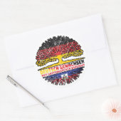 Sticker Rond Haïti Haïtien Deutsch Deutschland Baum Racines (Enveloppe)