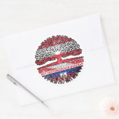Sticker Rond Haitian Arbre autrichien (Enveloppe)