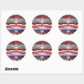Sticker Rond Haitian Arbre autrichien (Feuille)