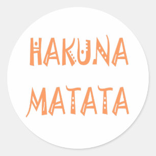 Sticker Rond Hakuna Matata – Art textuel tribal africain