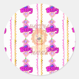 Sticker Rond Hakuna Matata : Motif de conception de beau bébé l