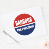 STICKER ROND HALEY BARBOUR 2012 (Enveloppe)