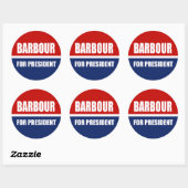 STICKER ROND HALEY BARBOUR 2012 (Feuille)