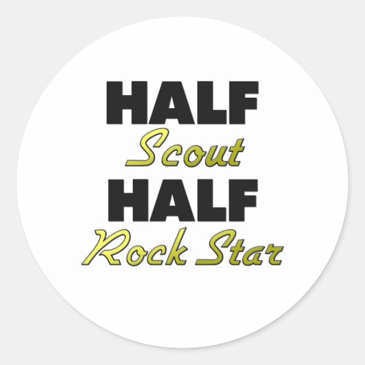 Sticker Rond Half Scout Half Rock Star (Devant)