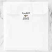 Sticker Rond Halibut Addict (Sac)