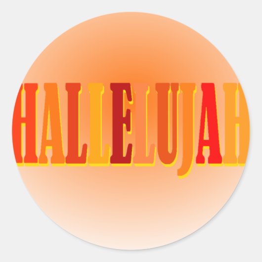 Sticker Rond Hallelujah (Devant)