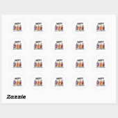 Sticker Rond Hallothanksmas heureux (Feuille)