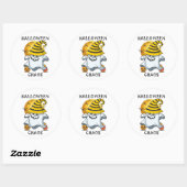 Sticker Rond Halloween (Feuille)