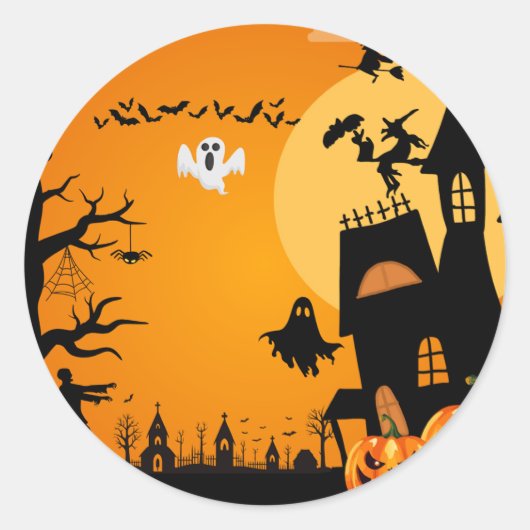 Sticker Rond Halloween (Devant)