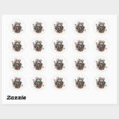 Sticker Rond Halloween (Feuille)