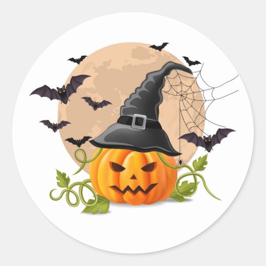 Sticker Rond Halloween (Devant)