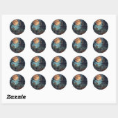 Sticker Rond Halloween (Feuille)