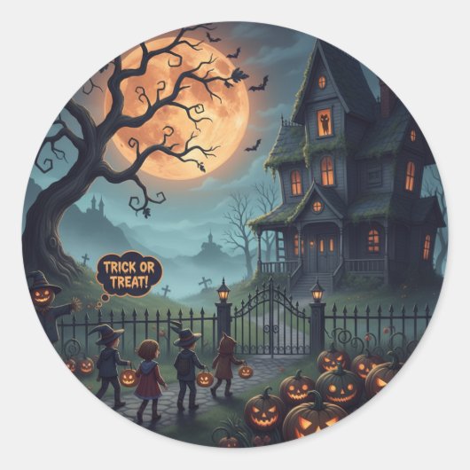 Sticker Rond Halloween (Devant)
