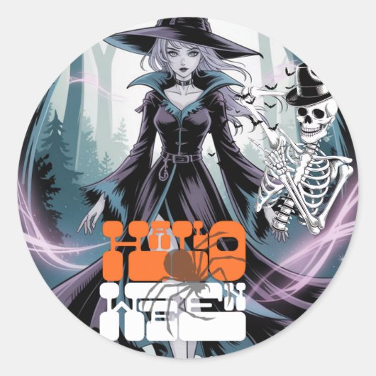 Sticker Rond Halloween (Devant)