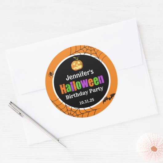 Sticker Rond Halloween (Enveloppe)