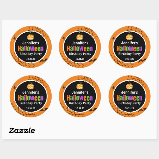 Sticker Rond Halloween (Feuille)