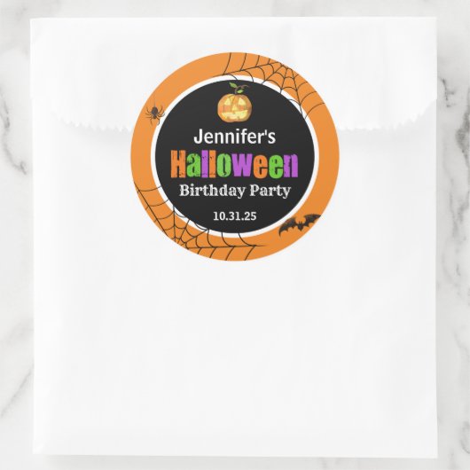 Sticker Rond Halloween (Sac)