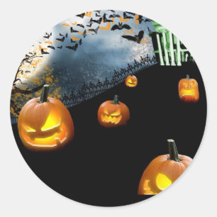 Sticker Rond Halloween