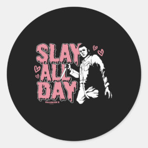 Sticker Rond Halloween 2 Saint Valentin Michael Myers Tout Slay