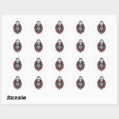 Sticker Rond Halloween 9 vampire, monstre effrayant, horreur, (Feuille)