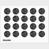 Sticker Rond Halloween à thème de sorcière effrayant (Feuille)