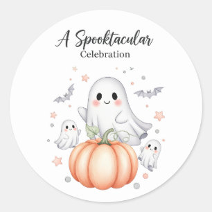 Sticker Rond Halloween amusant Ghoost
