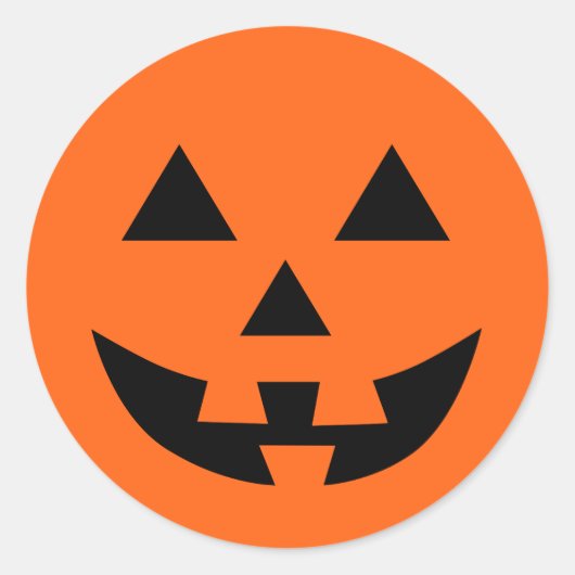 Sticker Rond Halloween amusant Jack O’Lantern Face (Devant)