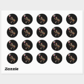 Sticker Rond Halloween Anniversaire de fête tenue squelette Bal (Feuille)