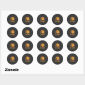 Sticker Rond Halloween avec mes sorcières (Feuille)