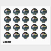 Sticker Rond Halloween baby shower mignon fantôme merci (Feuille)