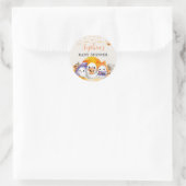 Sticker Rond Halloween Baby shower mignon petit fantôme (Sac)