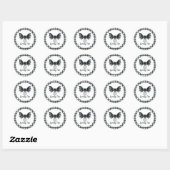 Sticker Rond Halloween Bat Bow Éffrayant Un 1er anniversaire (Feuille)