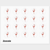 Sticker Rond Halloween Bloody Hand Imprimer costume Zombie (Feuille)