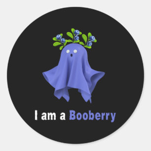 Sticker Rond Halloween Blueberry Costume Fantôme Funny Blueberr