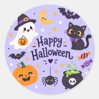 Sticker Rond halloween boo