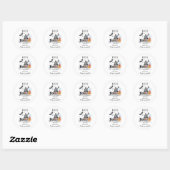 Sticker Rond Halloween BOO Baby shower Merci (Feuille)