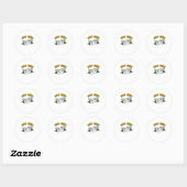 Sticker Rond Halloween Boo Bees Honey Bee Ghost Funny Bee (Feuille)