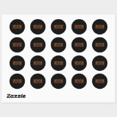 Sticker Rond Halloween Boo Principaux Éléments De La Science Su (Feuille)