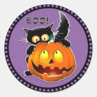 Halloween Boo Scary Citrouille de chat