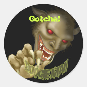 Sticker Rond Halloween - Boogie Man va vous chercher !