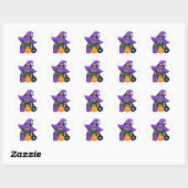 Sticker Rond Halloween Bouh (Feuille)
