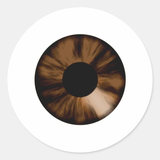 Sticker Rond Halloween Brown Eyeball Evil Protection des yeux (Devant)