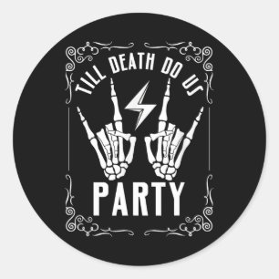Sticker Rond Halloween Bychelorette Jusqu'à la mort Do Us Party