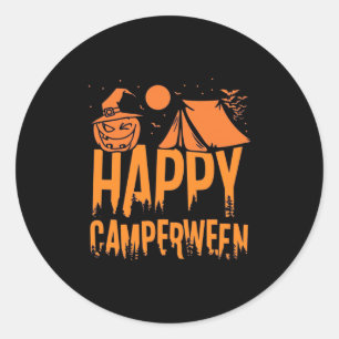 Sticker Rond Halloween Camper Nature