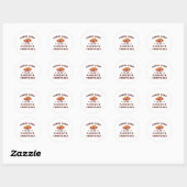 Sticker Rond Halloween Candy Corn (Feuille)