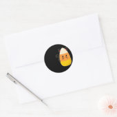 Sticker Rond Halloween Candy Corn Cat (Enveloppe)