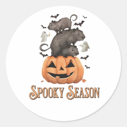 Sticker Rond Halloween Capybara (Devant)