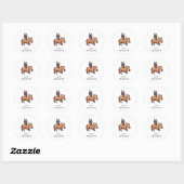 Sticker Rond Halloween Capybara (Feuille)