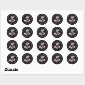 Sticker Rond Halloween Cauldron Baby shower Favoriser (Feuille)